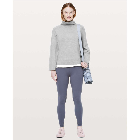 Lululemon Merino Wool Turtleneck Relaxed Sweater Grey Plus Size 12 NWOT - Picture 6 of 11
